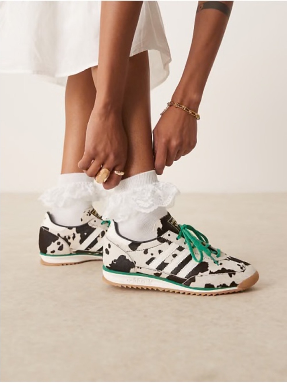 adidas Originals SL 72 OG sneakers in cow print size 9